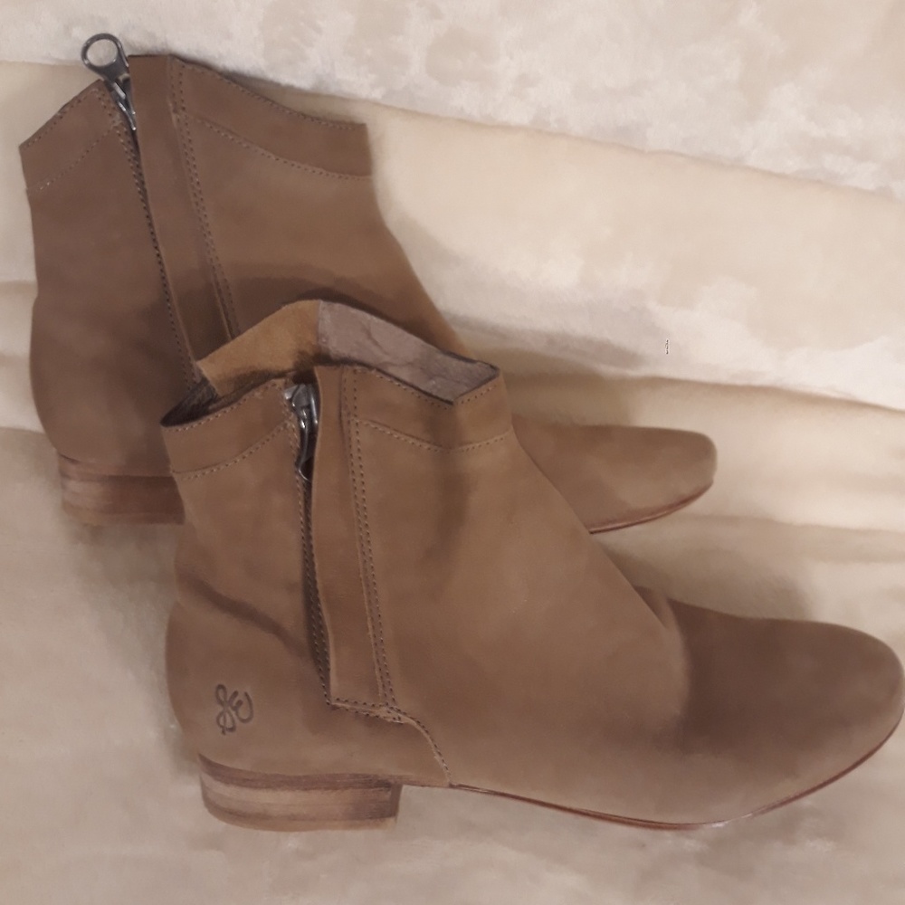 SAM EDELMAN SUEDE BOOTIES SZ 7.5M PM+Q - Picture 2 of 8